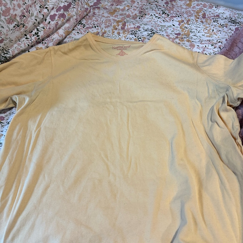 Northcrest Plus Size Women’s Butter Yellow Tee